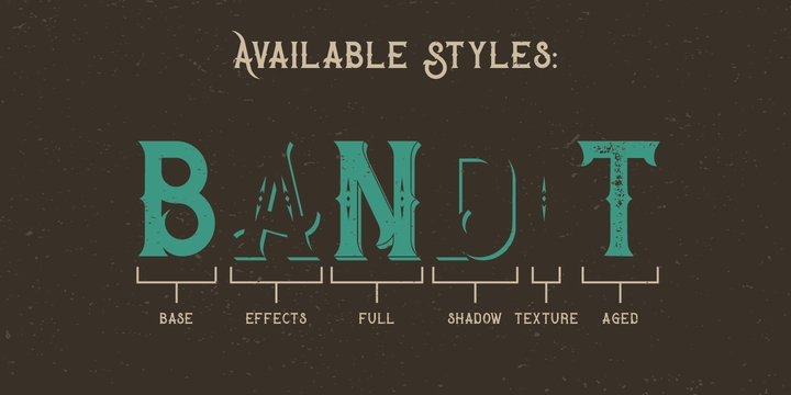Bandidas Effects Font preview